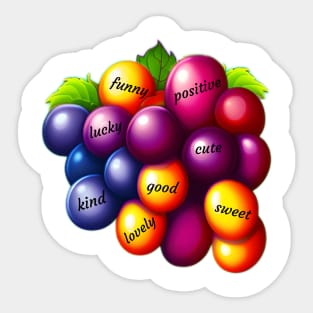 Positive grape Sticker